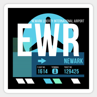 Newark (EWR) Airport Code Baggage Tag Magnet